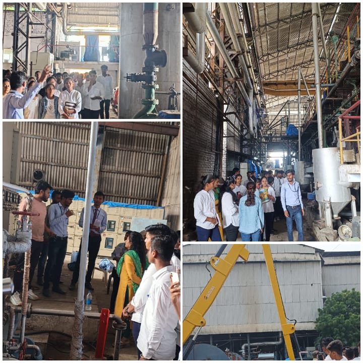 Students on an industrial plant visit